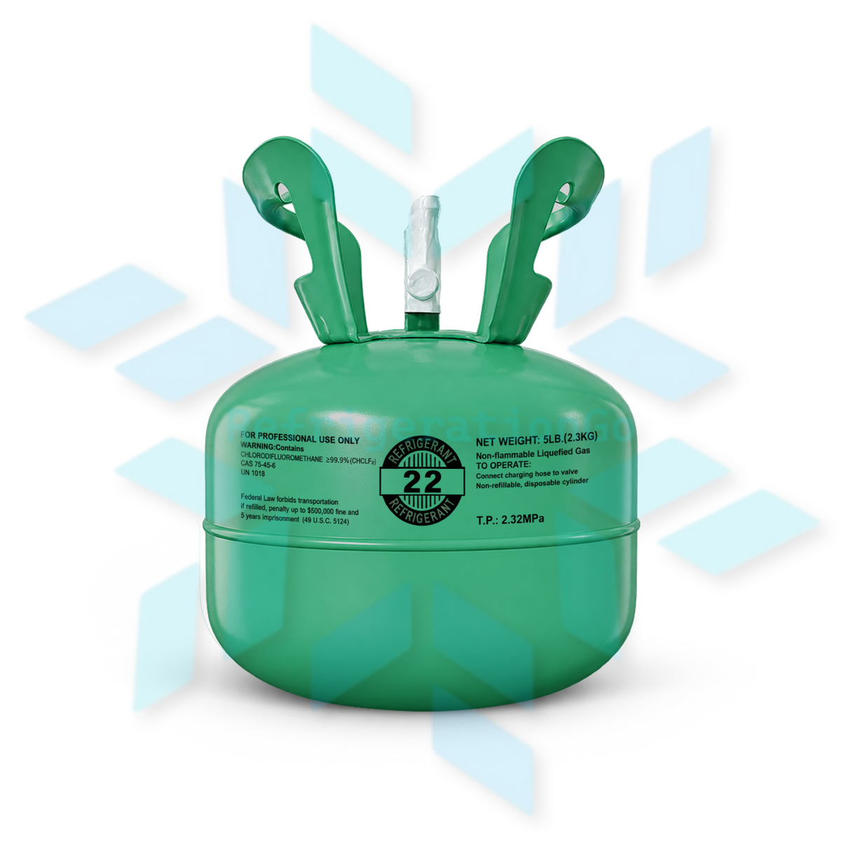 R22 refrigerant in a 5 lb cylinder