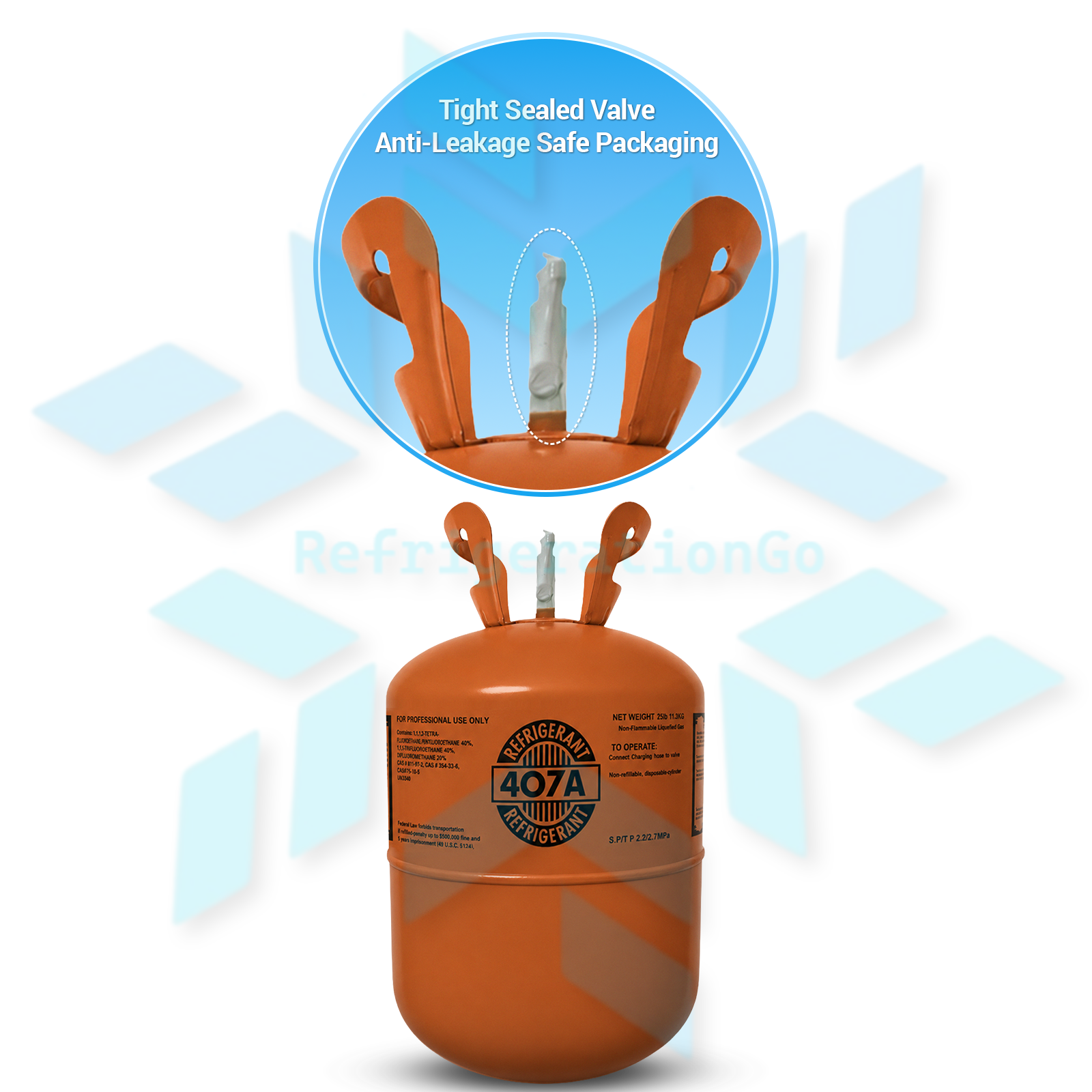 25LB R407A R-407A Freon Refrigerant Gas