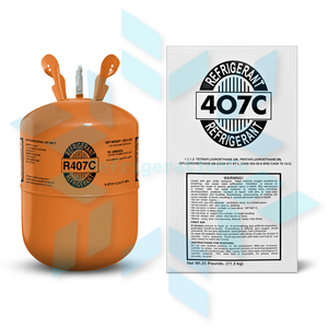 R407C refrigerant bottle for HVAC air conditioning service and refrigeration system maintenance
