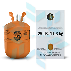 R407C refrigerant cylinder packaging for HVAC cooling systems and commercial refrigeration applications