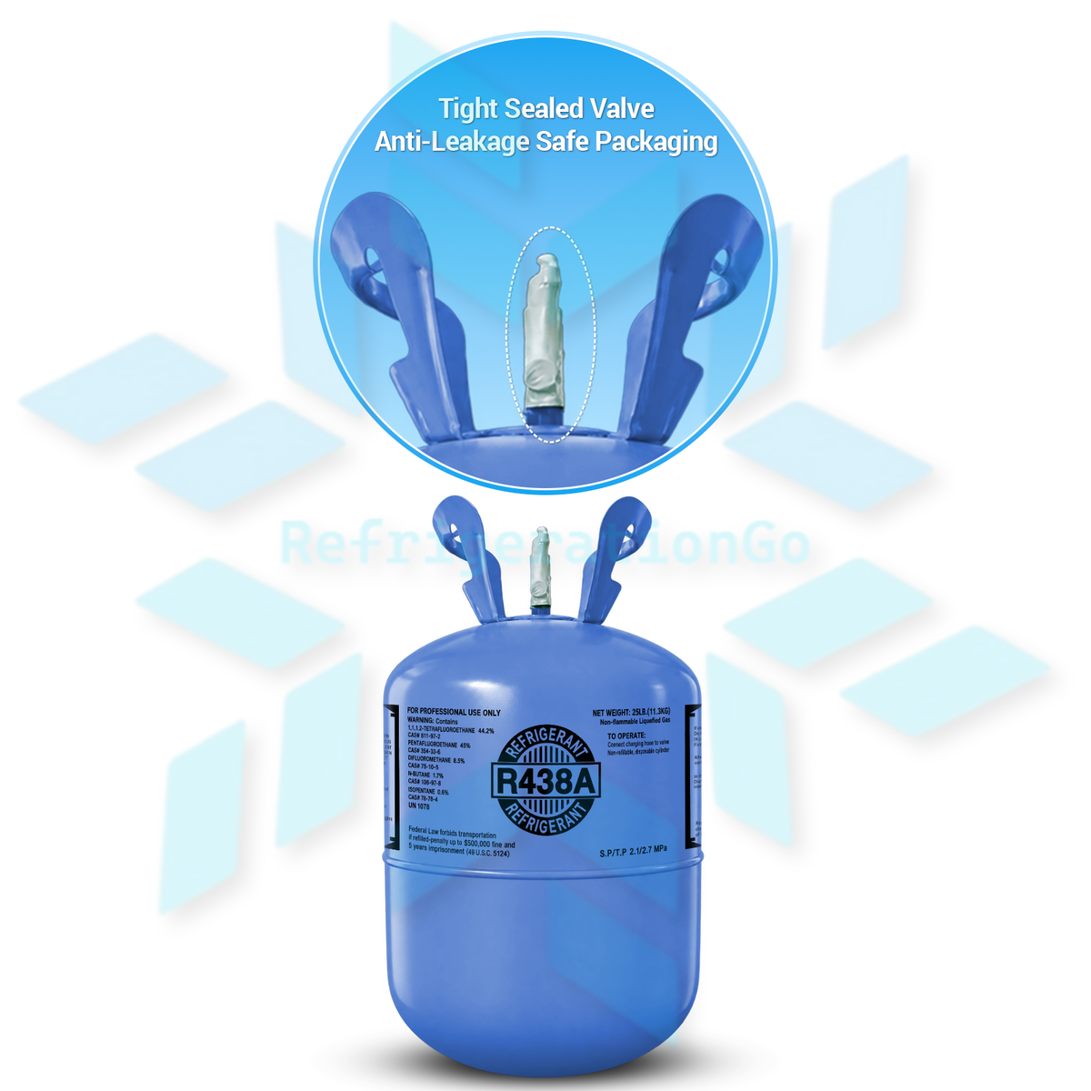 25LB R438A R-438A Freon Refrigerant Gas