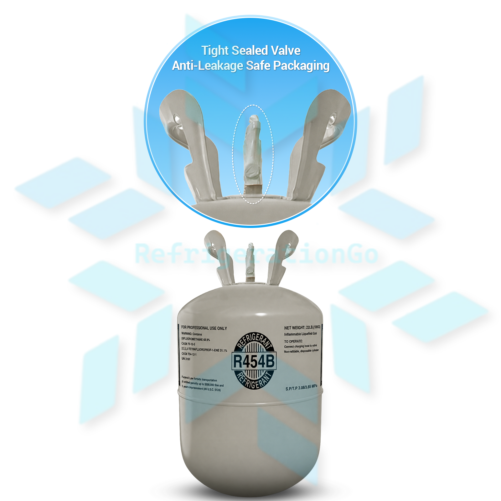 22LB R454B R-454B Freon Refrigerant Gas