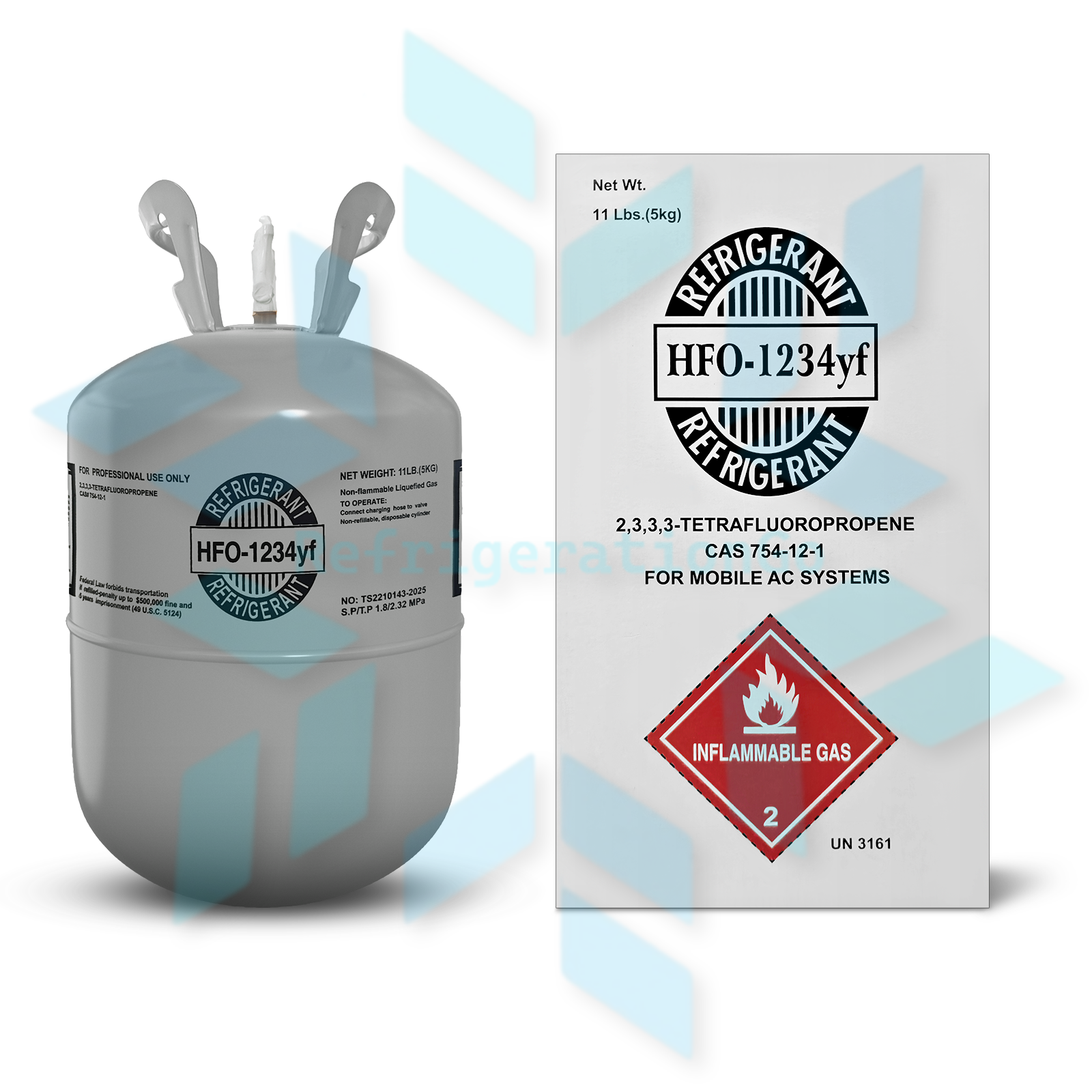 Refigant Box 11LB R1234yf R-1234yf Freon Refrigerant Gas – RefrigerationGo