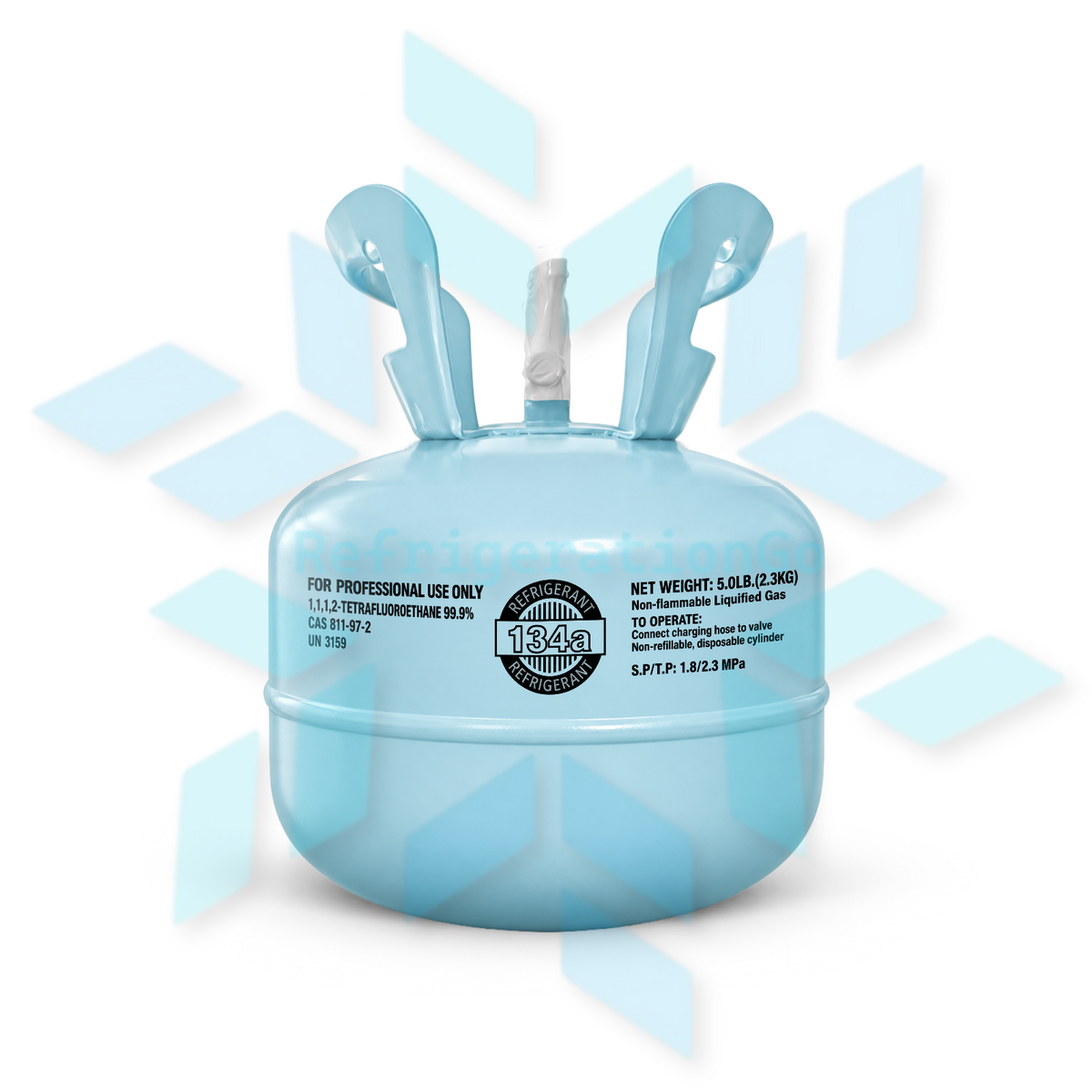 R134A refrigerant in a 5 lb cylinder