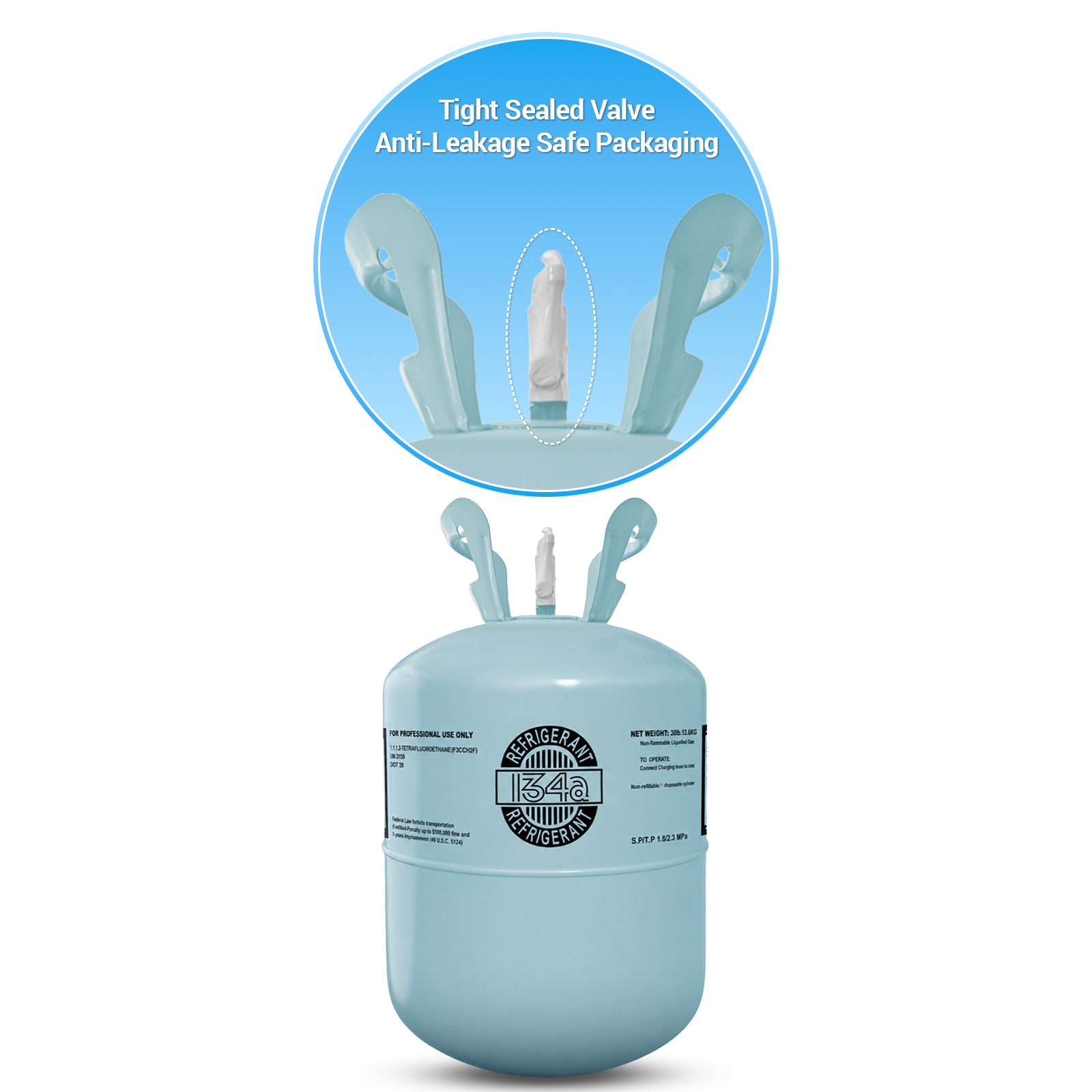 30LB R134A R-134A Freon Refrigerant Gas