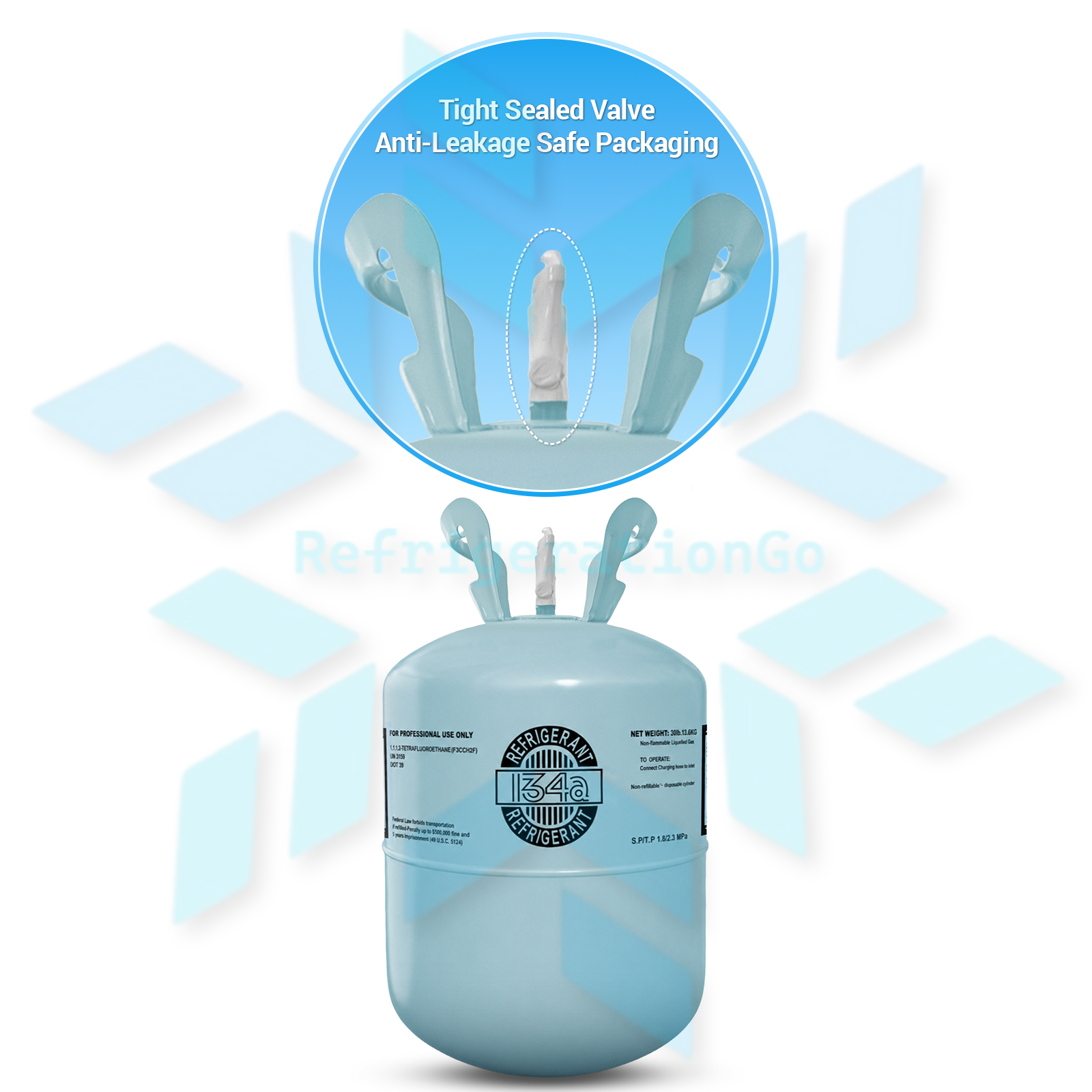 30LB R134A R-134A Freon Refrigerant Gas