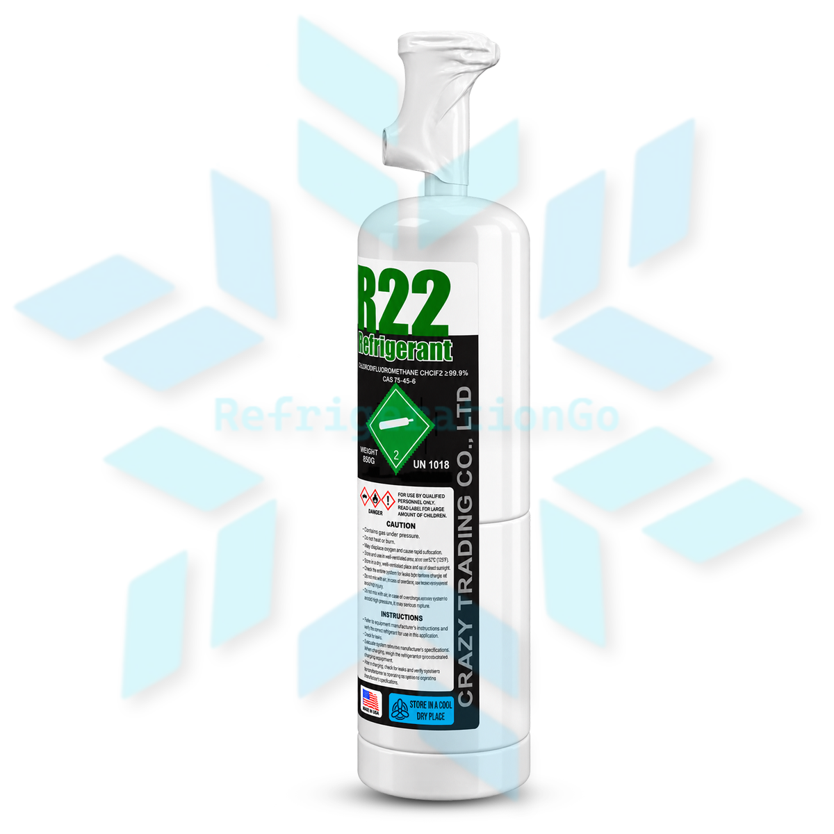 1.5LB R22 R-22 Freon Refrigerant Gas