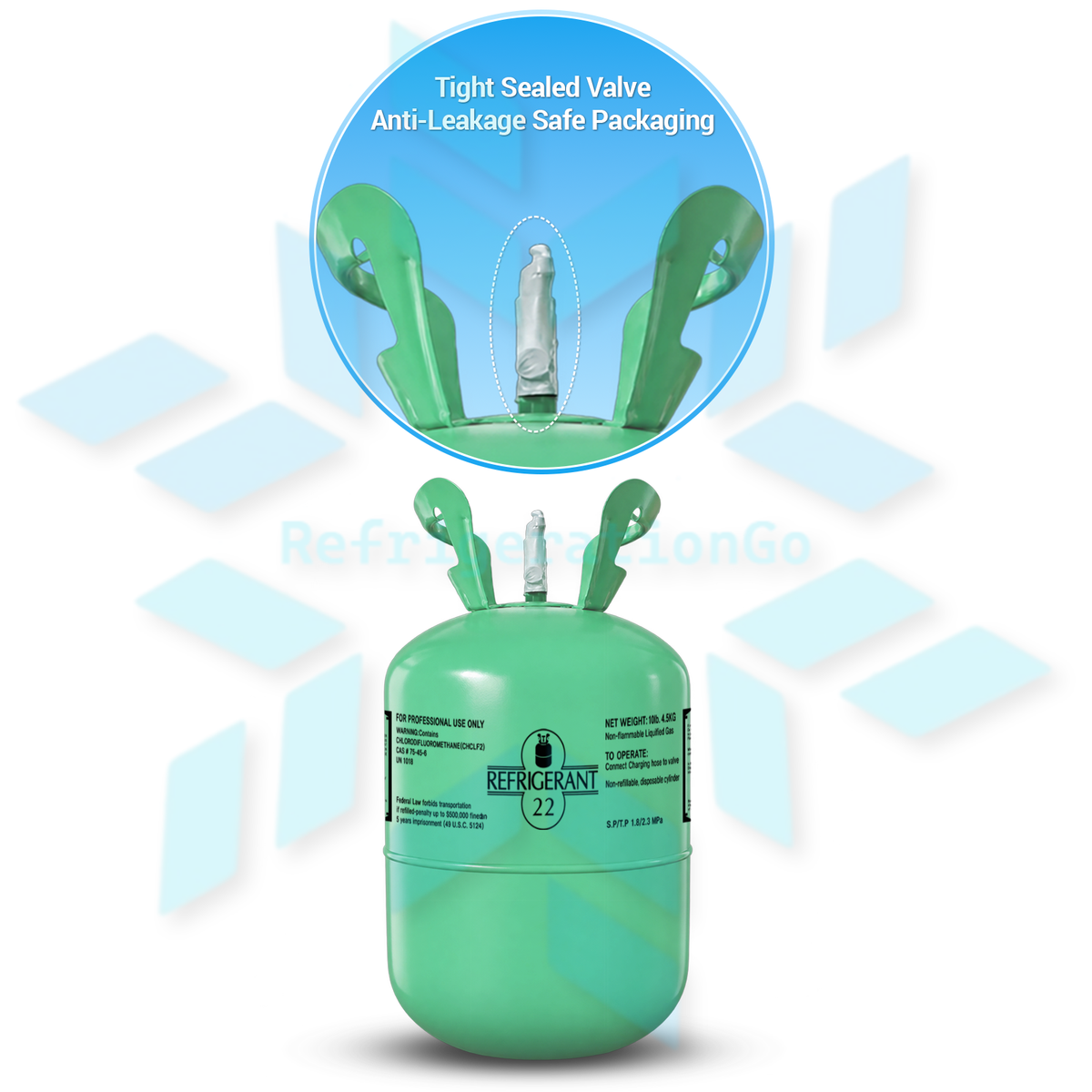 10LB R22 R-22 Freon Refrigerant Gas