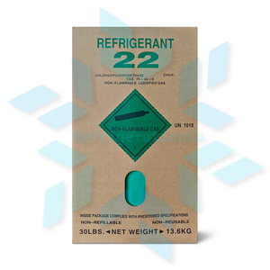 R22 refrigerant cylinder packaging size and product details for HVAC refrigeration systems