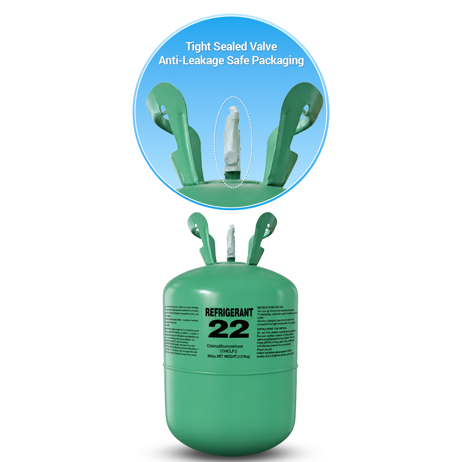 30LB R22 R-22 Freon Refrigerant Gas