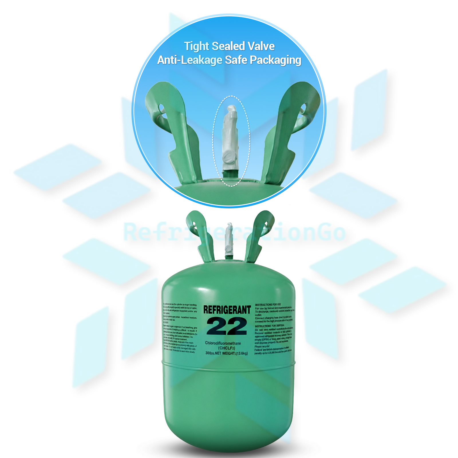 30LB R22 R-22 Freon Refrigerant Gas