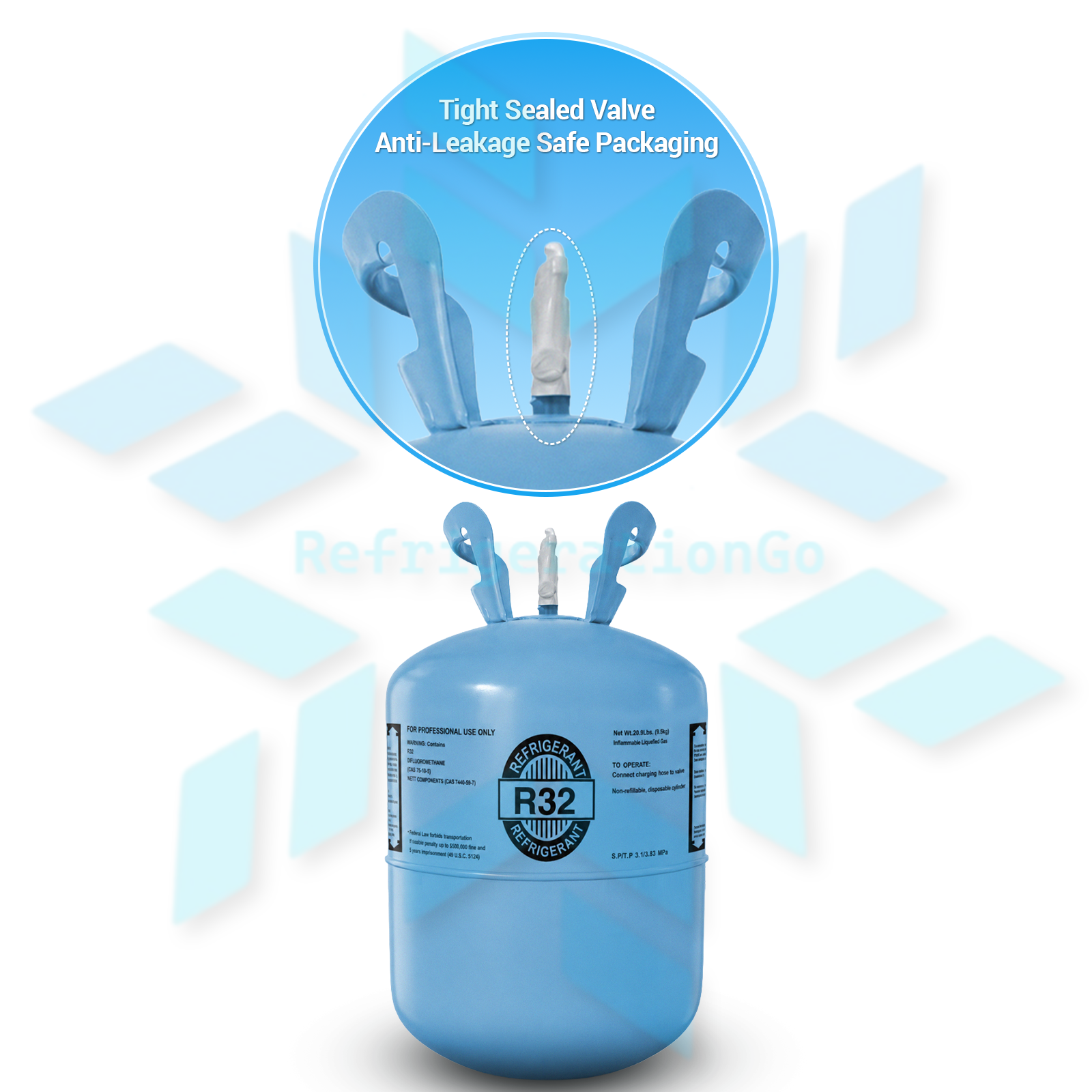 20.9LB R32 R-32 Freon Refrigerant Gas