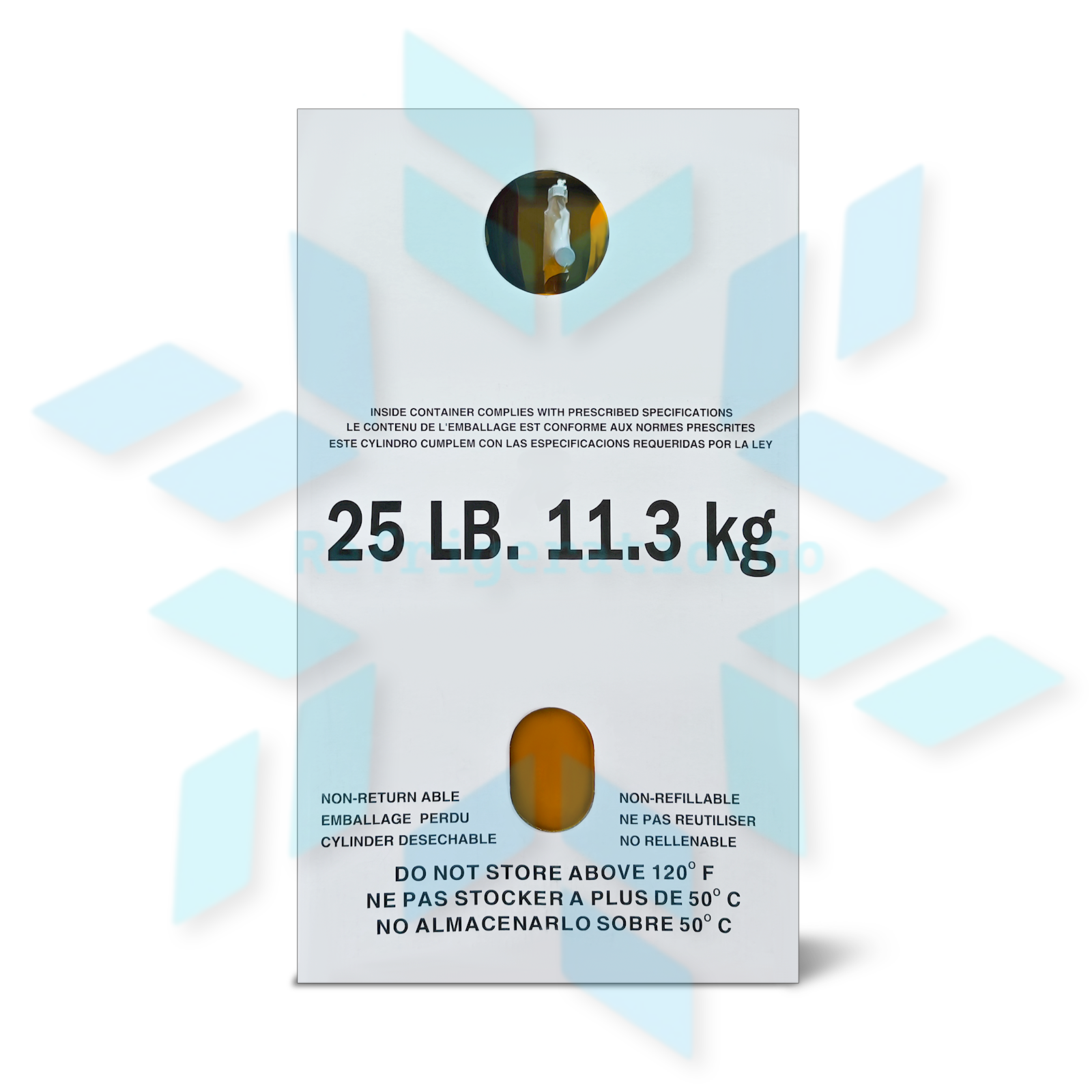 R407C refrigerant packaging and product specifications for HVAC refrigeration systems