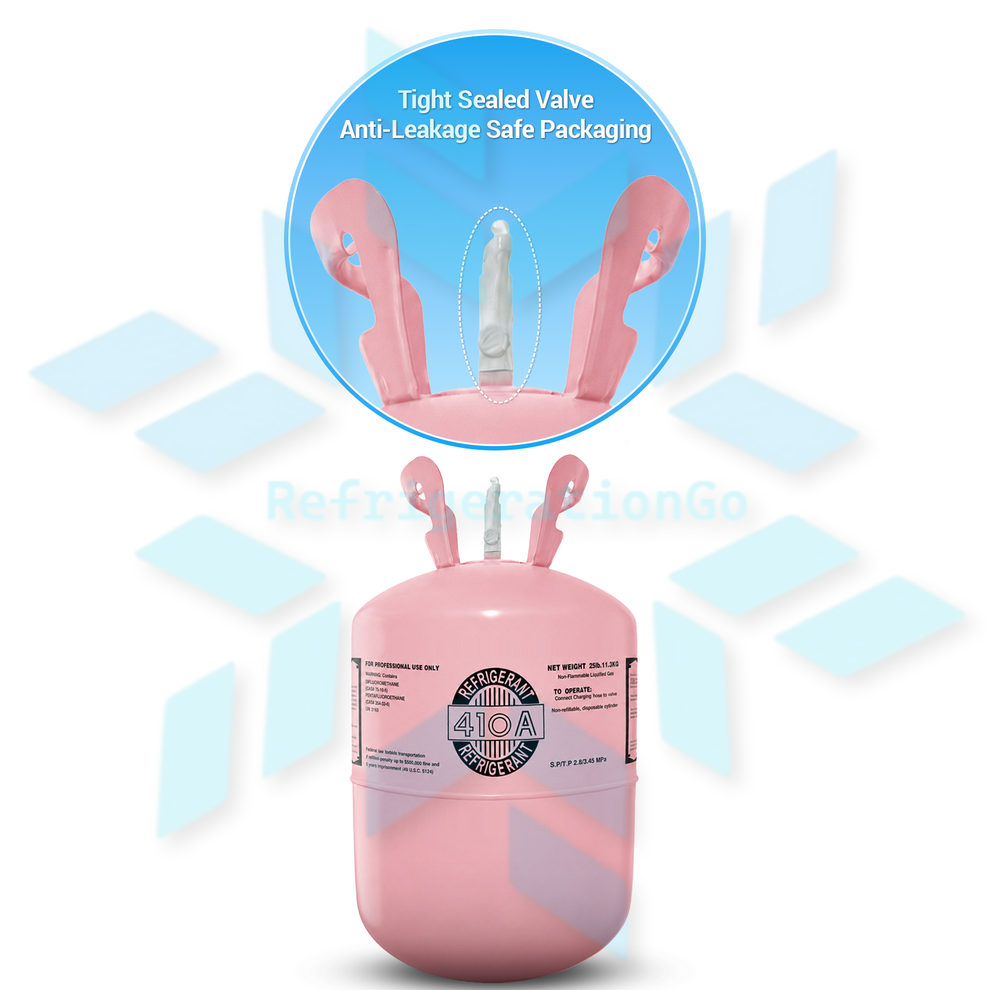 25LB R410A R-410A Freon Refrigerant Gas – RefrigerationGo