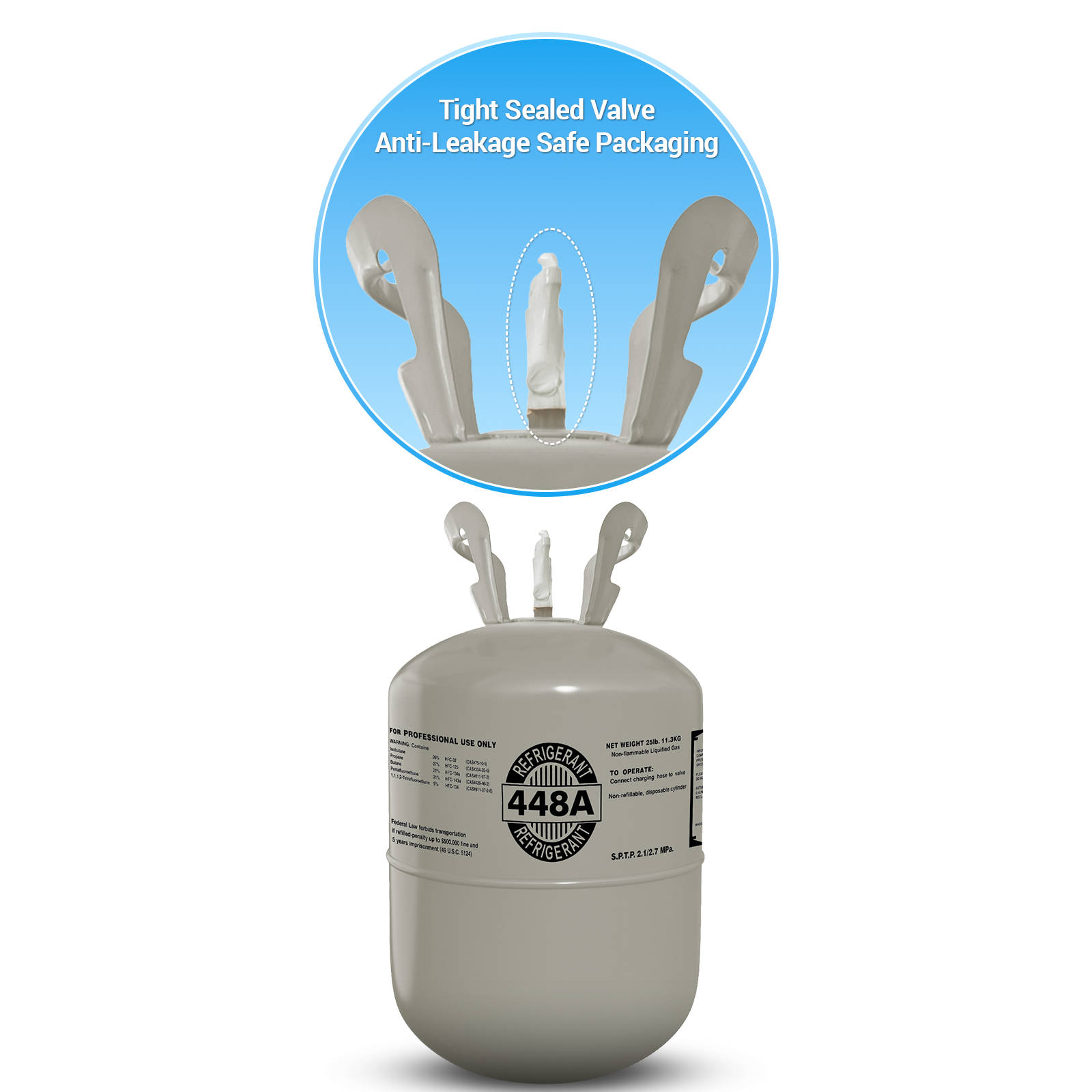 25LB R448A R-448A Freon Refrigerant Gas