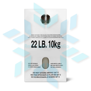 R454B refrigerant bottle packaging and product details for HVAC air conditioning service